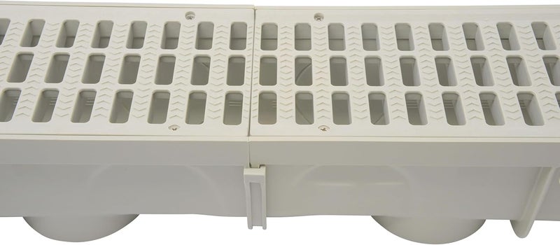 NDS Pro Series 5-Inch Channel Drain Kit with Gray Plastic Grates and End Caps - Image 5