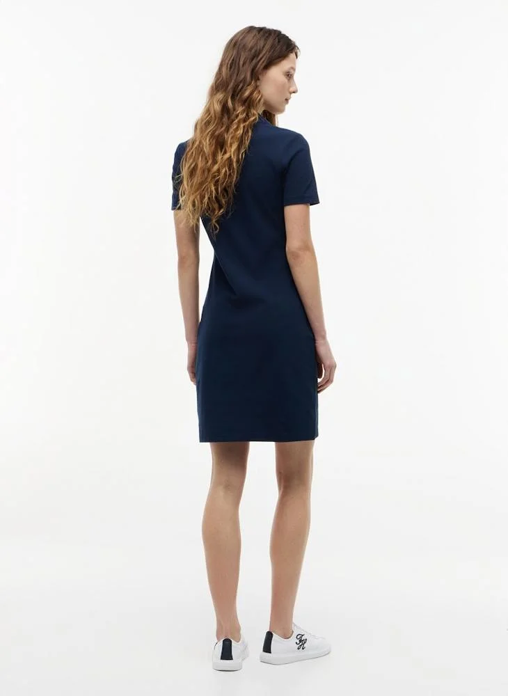 تومي هيلفيغر 1985 Slim Mini Short Sleeve Polo Dress