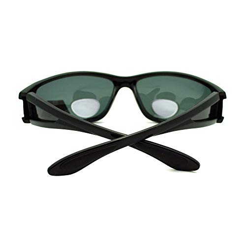 JuicyOrange Mens Wrap Around Sport Sunglasses Polarized Plus Bifocal Reading Lens Black - Image 4