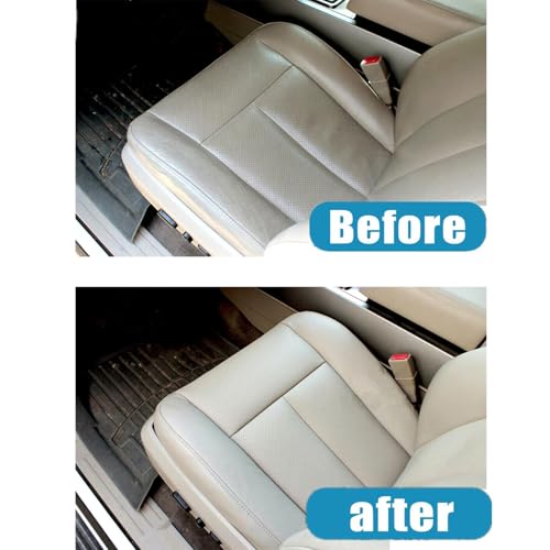 Priprilod Perforated Tan Leather Driver Side Bottom Replacement Seat Cover Compatible with Ford Expedition 2007 2008 2009 2010 2011 2012 2013 2014 - Image 5