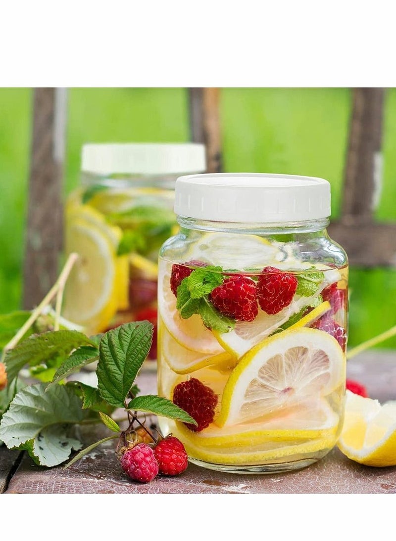 Y&D Wide Mouth Mason Jar Lids, For Ball, Kerr Jars, Food Grade White Plastic Storage Caps Canning Jars Leak Proof And Anti Scratch Resistant Surface, Dia 86 MM (12 PCS) - Image 2