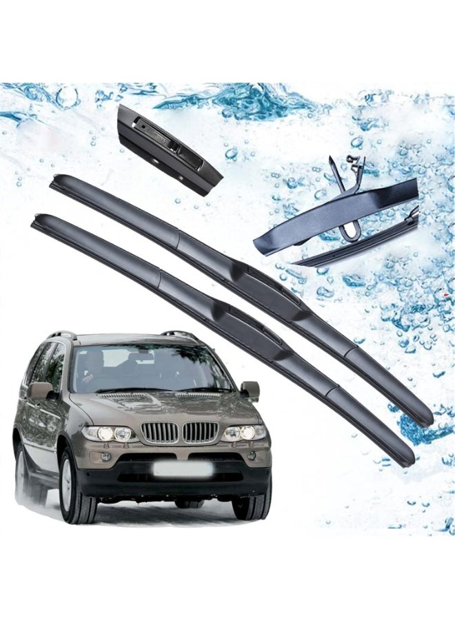 Elshafey Pair of Front Window Wiper Blade For BMW X5 E53 2000 - 2006 - Image 1