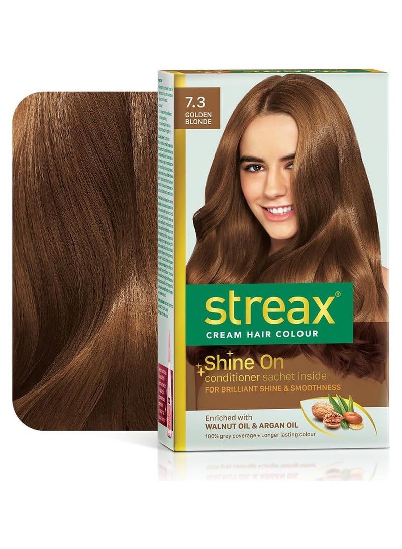 ستريكس كريم ستريكس لتلوين الشعر للجنسين، 120 مل - 7.3 أشقر ذهبي (عبوة من قطعة واحدة) - Image 1