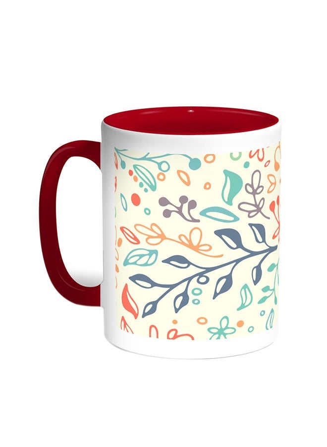 RYN Decorative - Tree Paper Printed Coffee Mug Red/White 11ounce