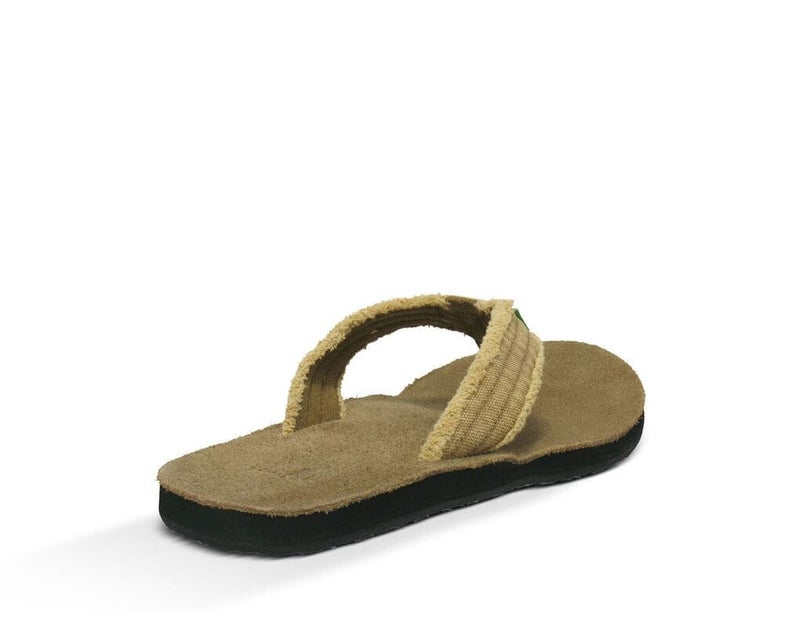 Sanuk Mens Fraid Not | Flip Flops for Men | Mens Sandals | Beach Sandals | Supportive & Lightweight | Comfort Footbed, Khaki, 12 - Image 5