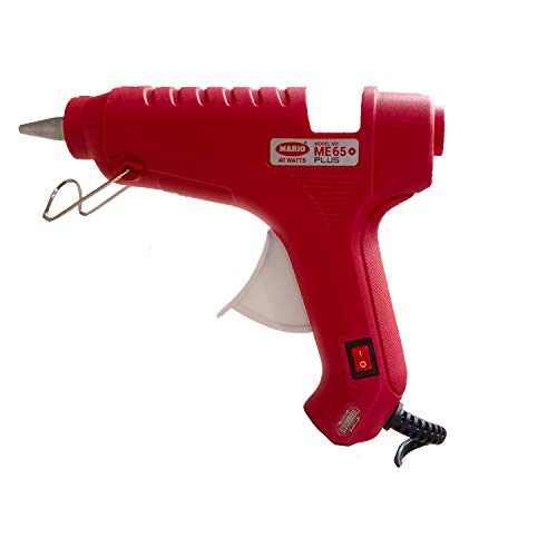Mario - Red Professional Hot Melt Glue Gun With Light Corded Electric Indicator - 40 Watt - Constant Temperature & Long Durability + 5 Glue Sticks ME65+ Plus - Image 1