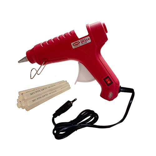 Mario - Red Professional Hot Melt Glue Gun With Light Corded Electric Indicator - 40 Watt - Constant Temperature & Long Durability + 5 Glue Sticks ME65+ Plus - Image 2