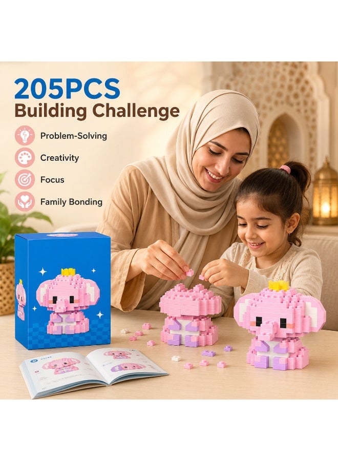 1 Set 142 Pcs Crown Elephant Shaped Micro Building Blocks, DIY Educational Assembly Toy With Fixed Dimensions, For Hands-on Ability Training Of Children Aged 6 And Above - Image 4