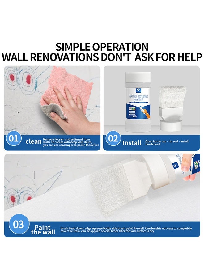 ASHILE White Interior Wall Paint 180g - Small Drywall Repair Paint, Drywall Primer, for Covering Graffiti & Stains on Walls - Image 4