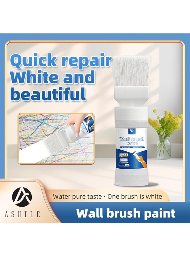 ASHILE White Interior Wall Paint 180g - Small Drywall Repair Paint, Drywall Primer, for Covering Graffiti & Stains on Walls - Image 2