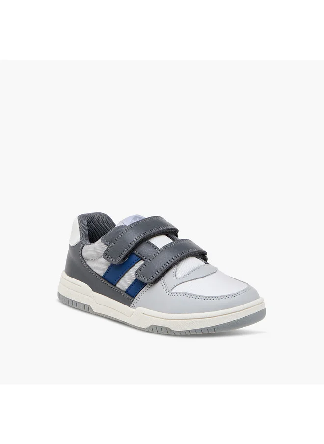 Lee Cooper Boys Panelled Sneakers with Hook and Loop Closure