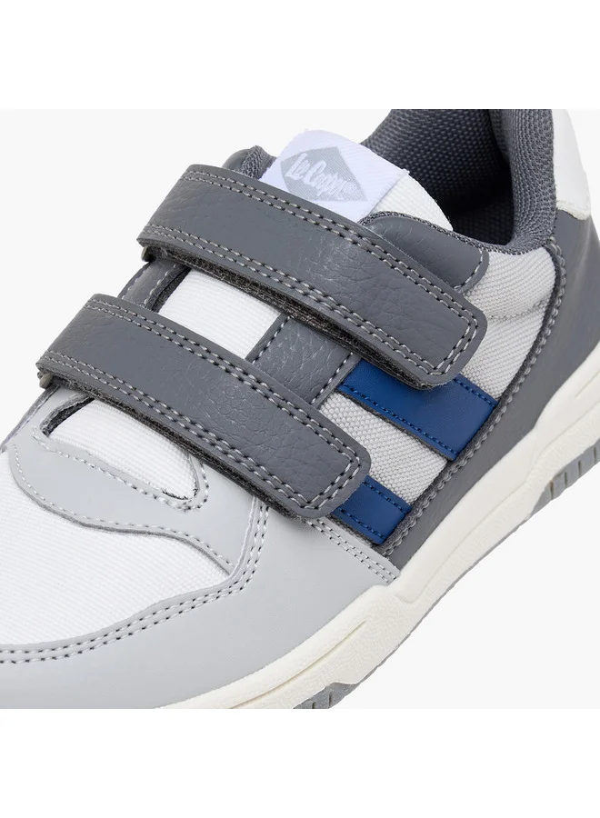 Lee Cooper Boys Panelled Sneakers with Hook and Loop Closure