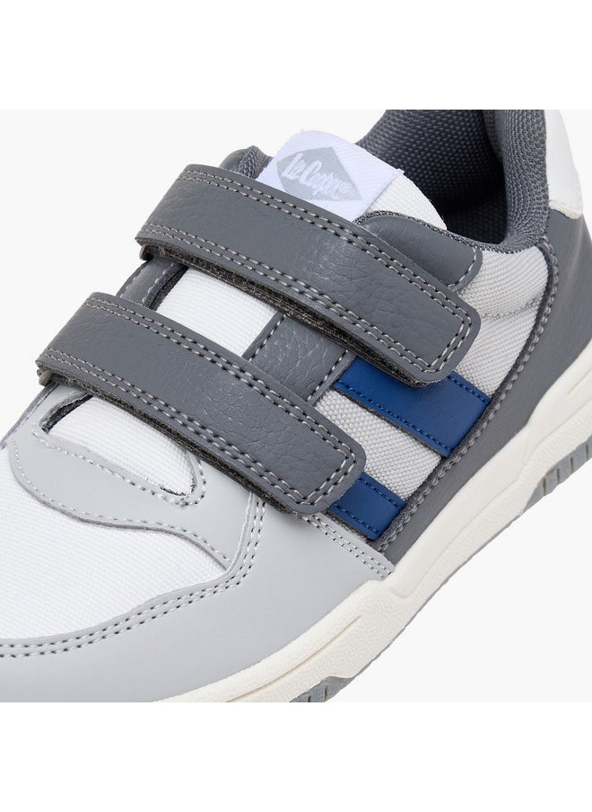 Lee Cooper Boys Panelled Sneakers with Hook and Loop Closure  - Image 4