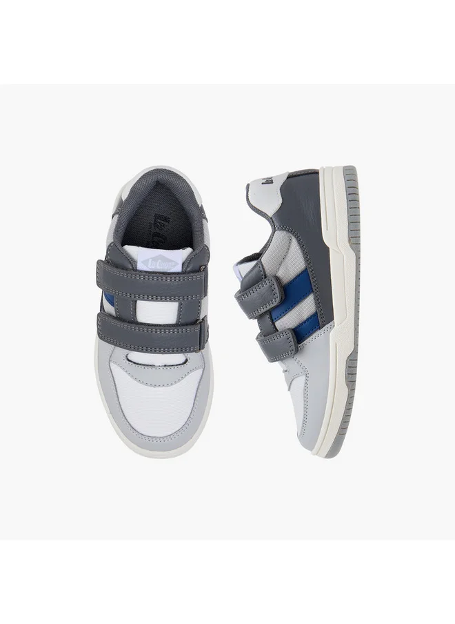 Lee Cooper Boys Panelled Sneakers with Hook and Loop Closure