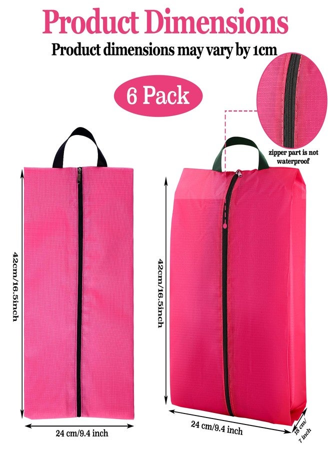 Enjamyo 6 Pcs Travel Shoe Bags Set with Zipper and Handle, Portable Waterproof Shoe Bags, Soccer Cleats Bag Shoe Pouch for Gym, Travel Shoe Storage Bag, Shoe Organizer Packing for Women and Men - Image 2