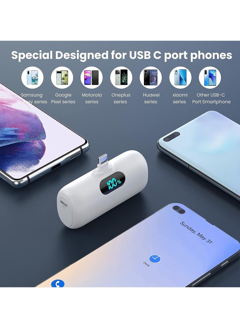 general 【2 Pcs】 Mini Portable Charger 5000mAh Portable Power Supply, 3A PD USB C Portable Power Supply for Mobile Phone, Battery Pack for LCD Monitor - Image 2