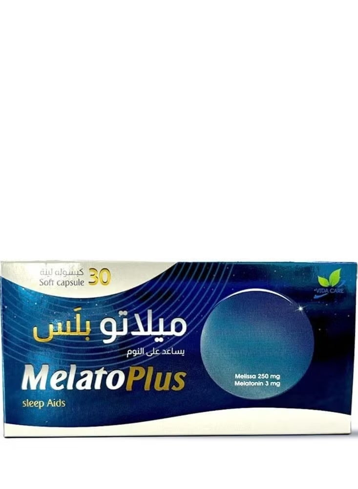 Melato Plus – Natural Sleep Support Supplement with Melatonin (30 Capsules)