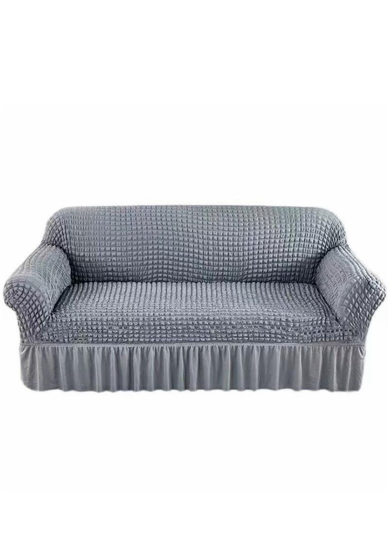 Cool Baby COOLBABY Universal High Elastic Sofa Cover Puff Sleeve Yarn Skirt Sofa Cover Double Sofa Cover Armchair Furniture Protection Universal All-Inclusive Cover (Grey) - Image 1