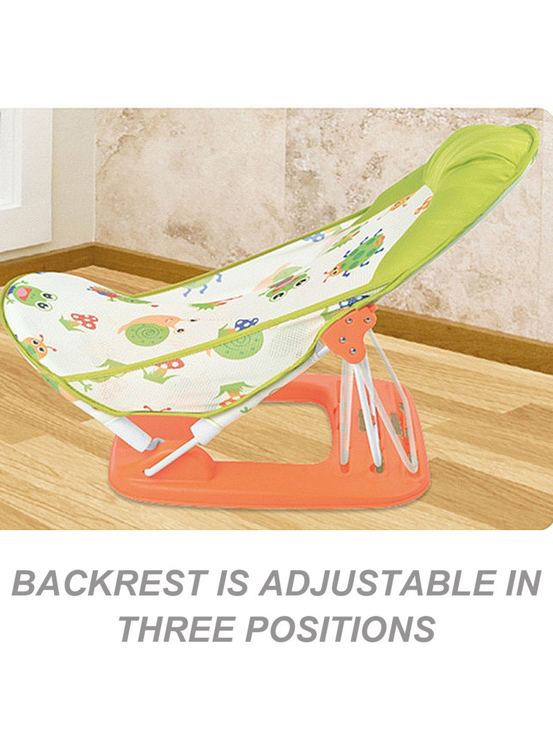 MaBaby Baby Portable And Foldable Bath Chair, Breathable Shower Chair, Baby Bath Seat AntI Slip green - Image 3