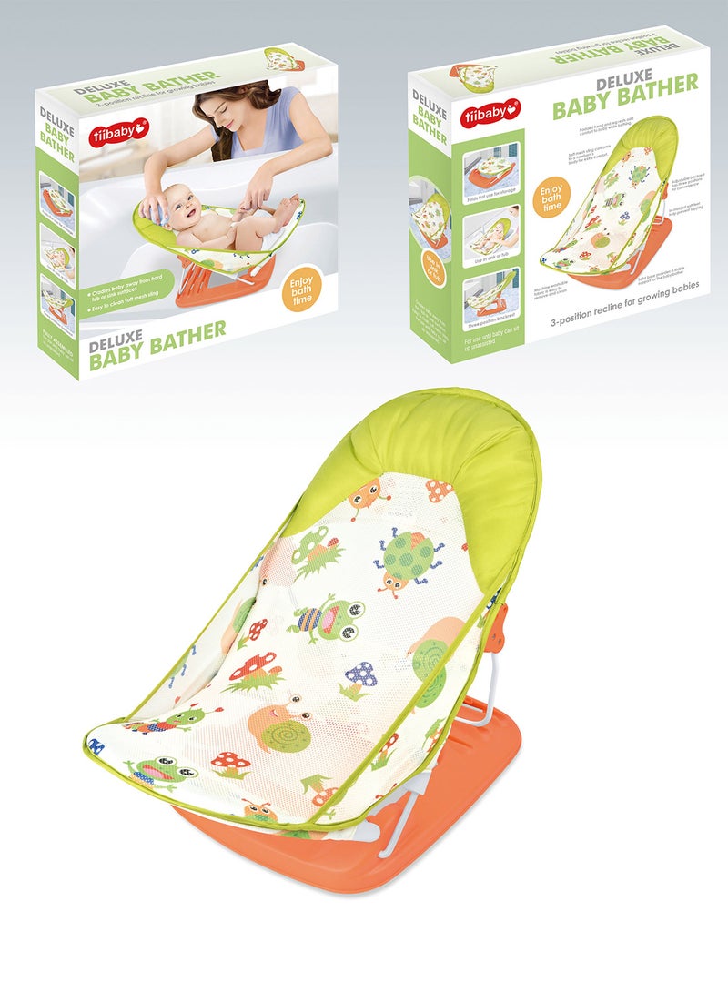 MaBaby Baby Portable And Foldable Bath Chair, Breathable Shower Chair, Baby Bath Seat AntI Slip green - Image 4