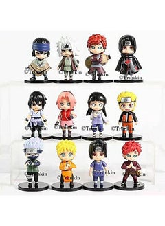Trunkin Trunkin Anime Action Figure Toy Set for Kids | Collectible Sasuke Itachi Jiraiya Hinata Kakashi Figurines Toy Set | PVC Figurine - Set of 12  - Image 4