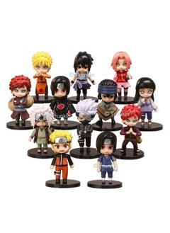 Trunkin Trunkin Anime Action Figure Toy Set for Kids | Collectible Sasuke Itachi Jiraiya Hinata Kakashi Figurines Toy Set | PVC Figurine - Set of 12  - Image 1
