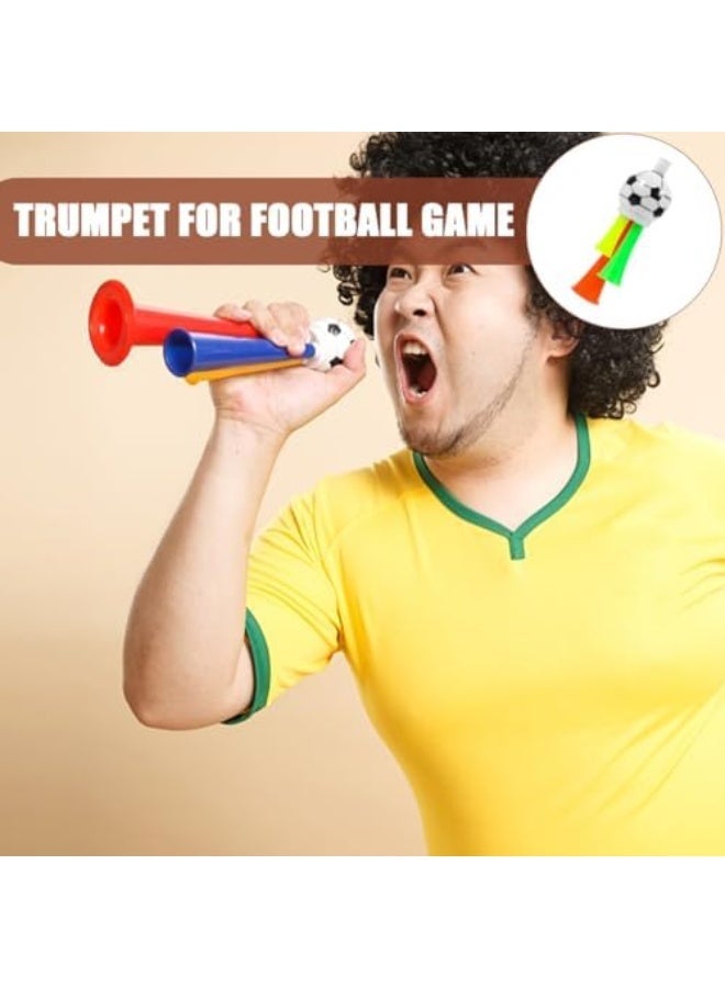 QERO 1Pcs Vuvuzela Stadium Horn: Mini Air Horn Plastic Loud Noise Maker for Football Fans Kids for Sporting Events Soccer Football Carnival Party (Random Color) 13.5cm - Image 1