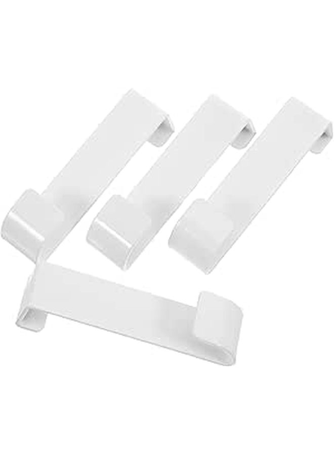 4pcs Heavy Duty Metal Over Door Towel Hooks No Drill Robe Hangers for Bathroom Cabinet Storage - Image 1