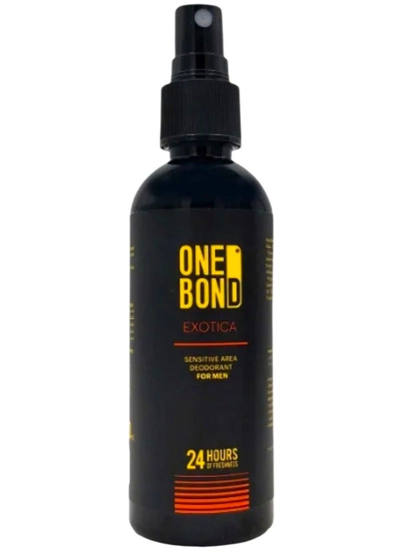 وان بوند ان بوند إكزوتيكا سبراي مزيل عرق ومعطر للرجال ١٠٠ مل – حماية وانتعاش يدوم طوال اليوم - Image 1
