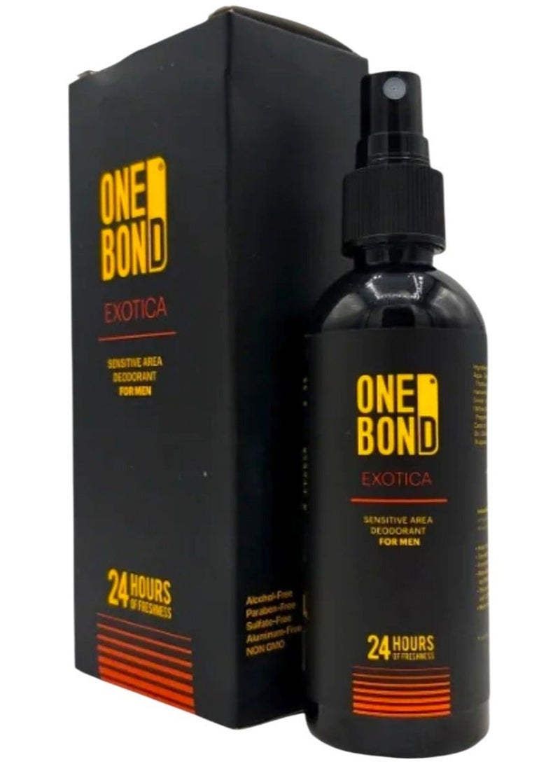 وان بوند ان بوند إكزوتيكا سبراي مزيل عرق ومعطر للرجال ١٠٠ مل – حماية وانتعاش يدوم طوال اليوم - Image 2