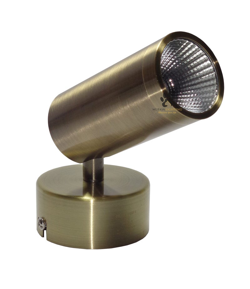 Mufasa 3 Watts Mini Size Antique Brass Finish LED Spotlight Focus Light Bedroom Reading Display Wall Light 10.5CM (Please Check Dimensions Image) (Warm White) - Image 5