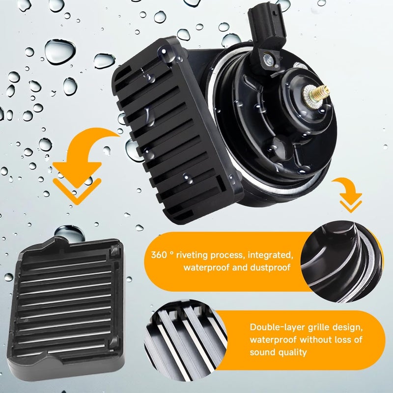 FARBIN Car Horns Compatible with Honda (before 17 year) 12V Waterproof Auto Horns Loud with 1 to 2 Horn Plug (Honda horn with 1 to 2 Converter Wiring) - Image 4