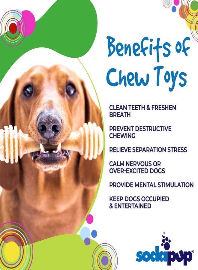 SodaPup Honey Bone Medium Wood Filled Dog Chew Toy for Aggressive Chewers, Durable Natural Wood Composite Puppy Teething Toy for Medium Dogs, Interactive Treat Dispensing Pet Training Toy - Image 4