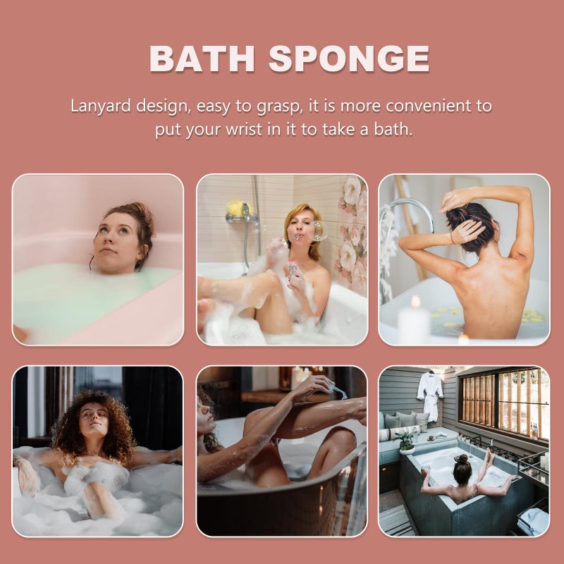 Briquet Bathing Sponge Blocks 2Pcs Anti Scratch Exfoliating Gentle Skin Cleansing Daily Shower - Image 4