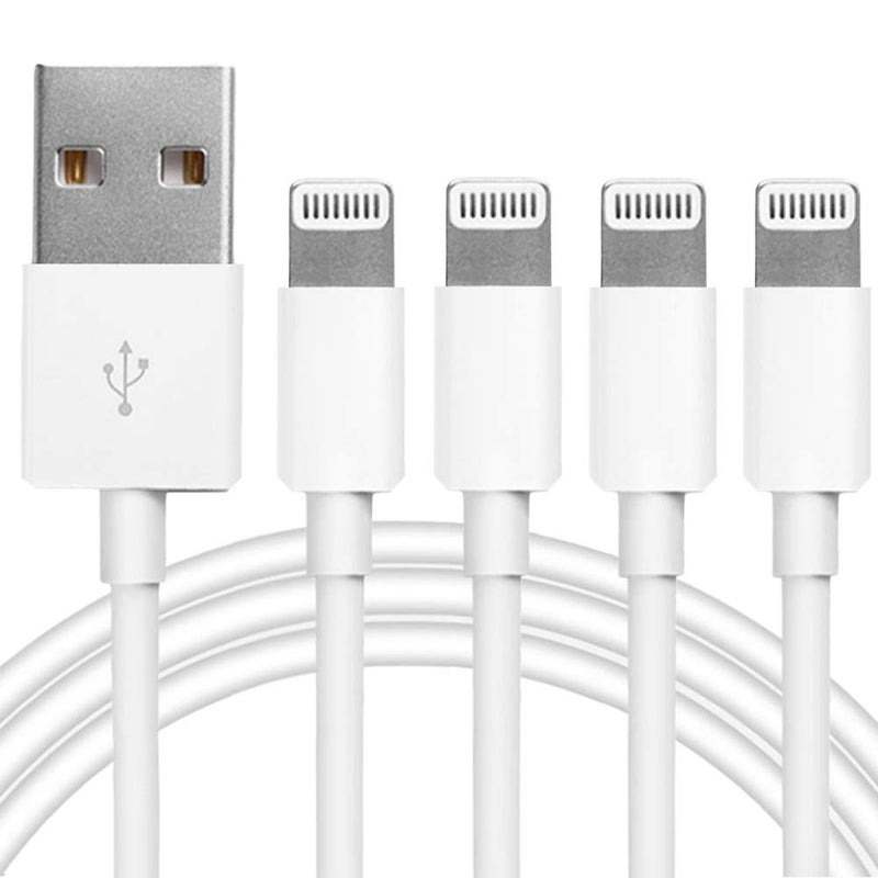 Mailesi 4Pack [Apple MFi Certified] Charger Lightning to USB Charging Cable Cord Compatible iPhone 14/13/12/11 Pro/11/XS MAX/XR/8/7/6s Plus,iPad Pro/Air/Mini,iPod Touch - Image 1