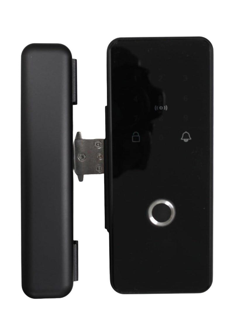ROBUSTLINE Robustline Electronic Smart Lock For Glass Door with 4 Function- Fingerprint, Mobile App, Passcode, Metal Key (2 YEARS WARRANTY) (RBSL4010B) - NO Drill Required - Image 1