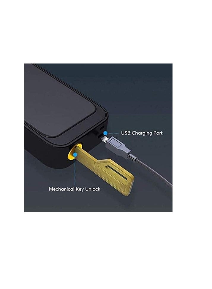 ROBUSTLINE Robustline Electronic Smart Lock For Glass Door with 4 Function- Fingerprint, Mobile App, Passcode, Metal Key (2 YEARS WARRANTY) (RBSL4010B) - NO Drill Required - Image 5