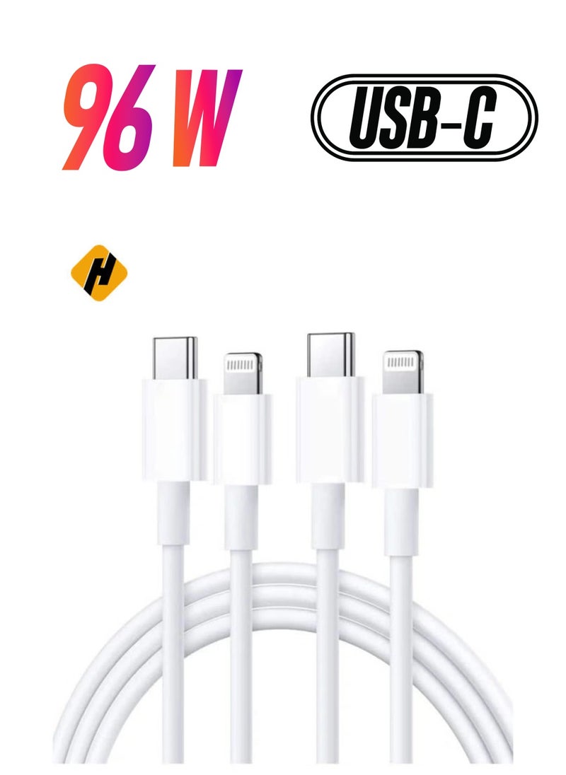 HuHa - USB-C to Lightning Cable 20W, 2 Pack 6.6FT Power Delivery Fast Charging Data Sync Type C PD Quick Charger Compatible with iPhone 12/12 Pro/11/XS/XR/X 8/iPad/AirPods Pro - Image 1