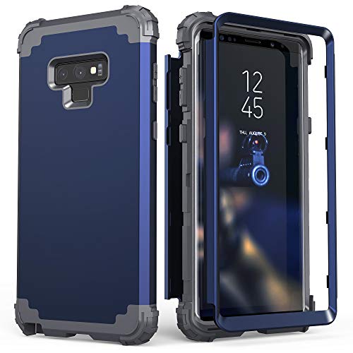 IDweel for Galaxy Note 9 Case, Note 9 Case Blue for Men, 3 in 1 Shockproof Slim Hybrid Heavy Duty Protection Hard PC Cover Soft Silicone Rugged Bumper Full Body Case for for Galaxy Note 9, Blue - Image 1