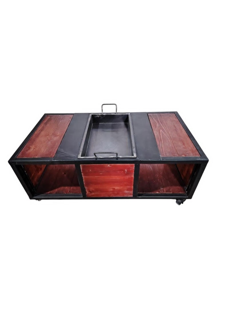 Other Manufacturer Rectangular firewood grill, size 120*60 cm, height 50 cm