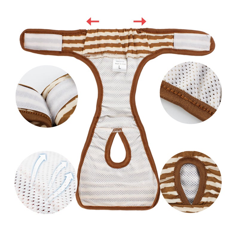 Pet Striped Sanitary Pants Dog Diaper Pants Anti-harassment Pet Clothing - Image 2