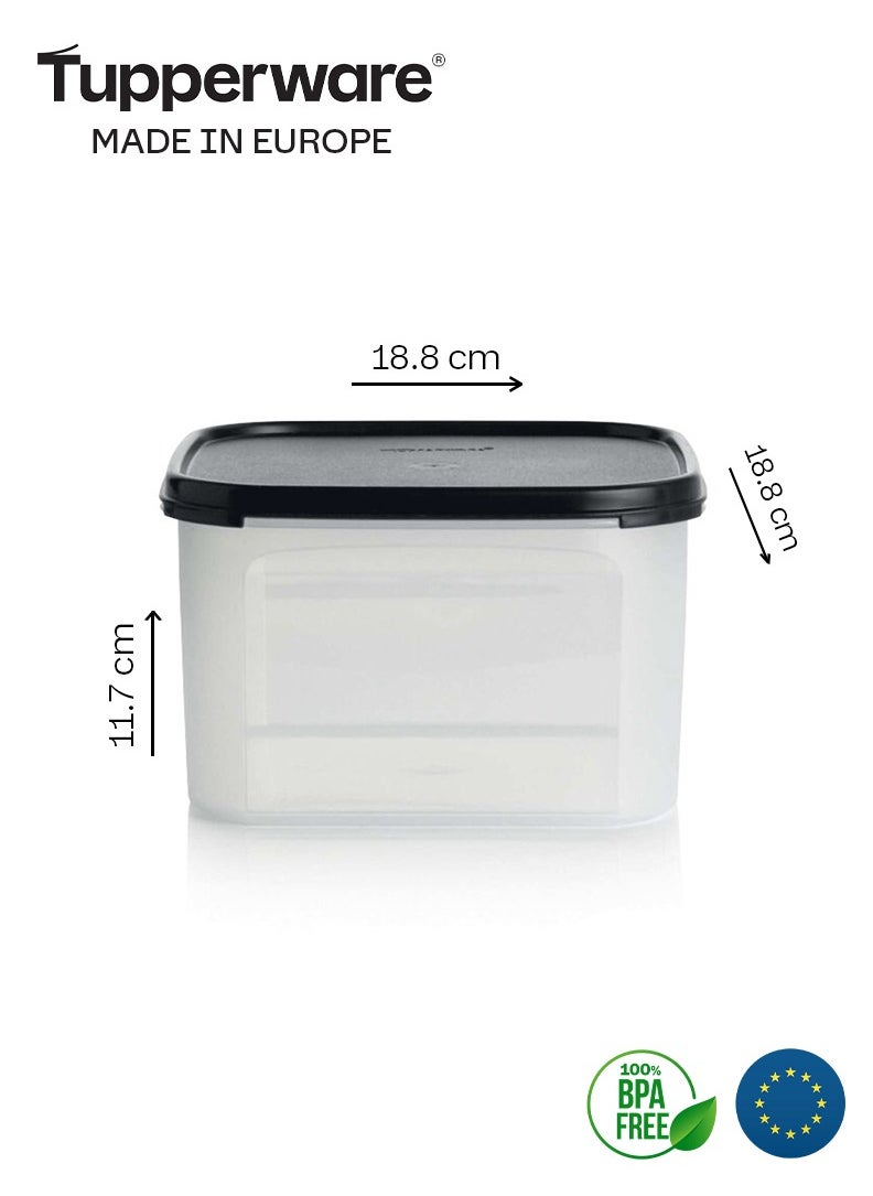 Tupperware - Tupperware Black Square Dry Storage 2.6L - Image 1