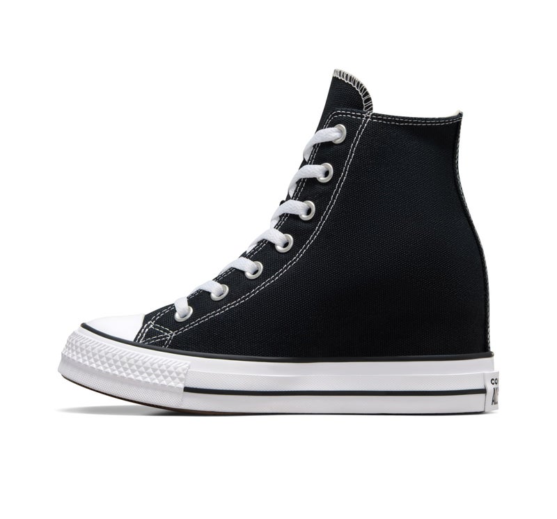Converse Chuck Taylor All Star Wedge Platform (6 US Women) Black/White - Image 4