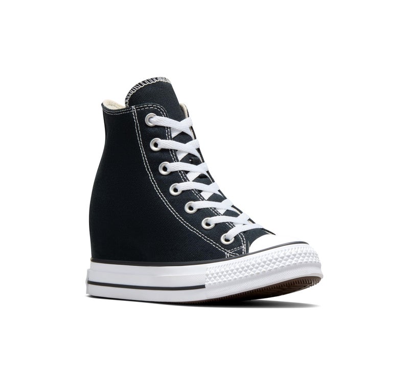 Converse Chuck Taylor All Star Wedge Platform (6 US Women) Black/White - Image 5