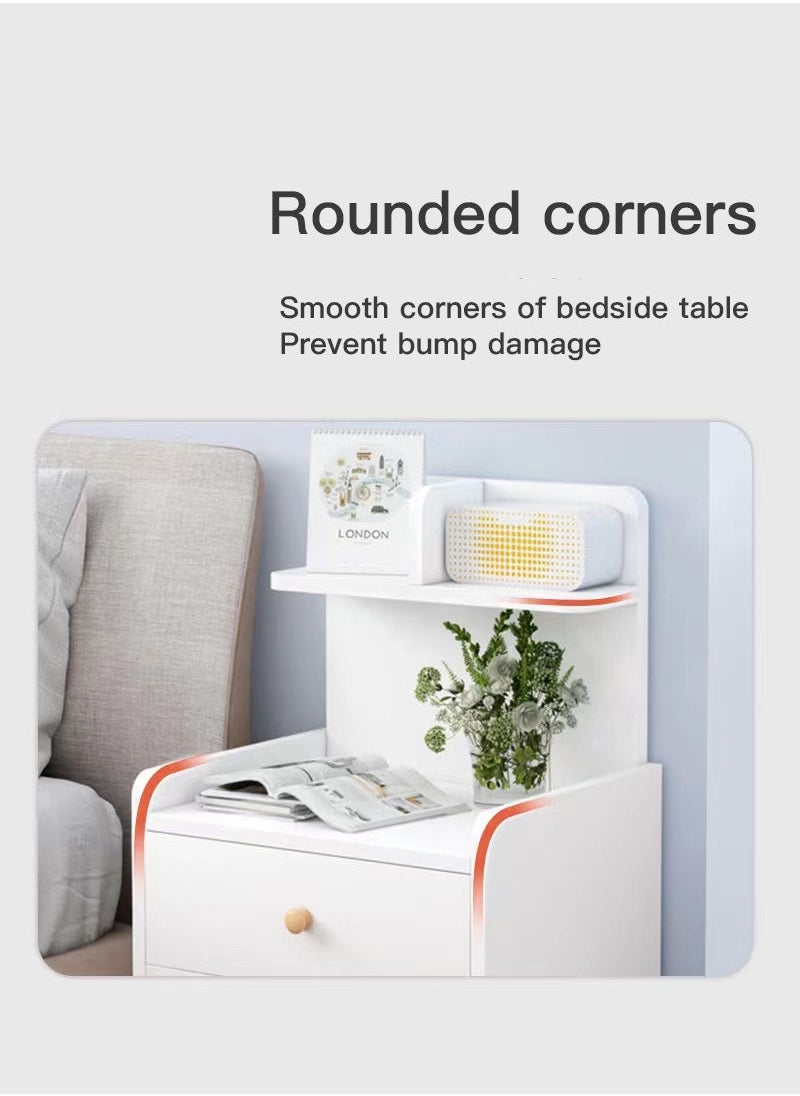 Sharpdo - Sharpdo Home Bedside Storage Cabinet With Drawers And Shelves - Image 1