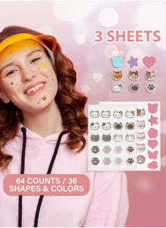 Kormesic Pimple Patches for Face 192Pcs - Acne Pimple Patches with Hydrocolloid and Salicylic Acid - Star Pimple Patches for Covering Zits, Blemishes, Dark Spots - 36 Cute Shapes and Colors(#192, M)  - Image 2
