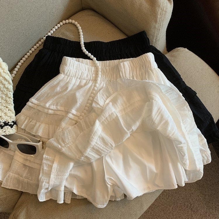 French Style White Skirt Women'S Style Ballet High Waist Puff Cake Skirt Short A- Line Skirt - Image 4