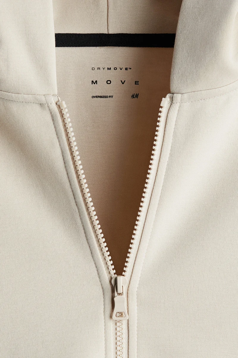 H&M Oversized Fit Zip-through hoodie with DryMove™