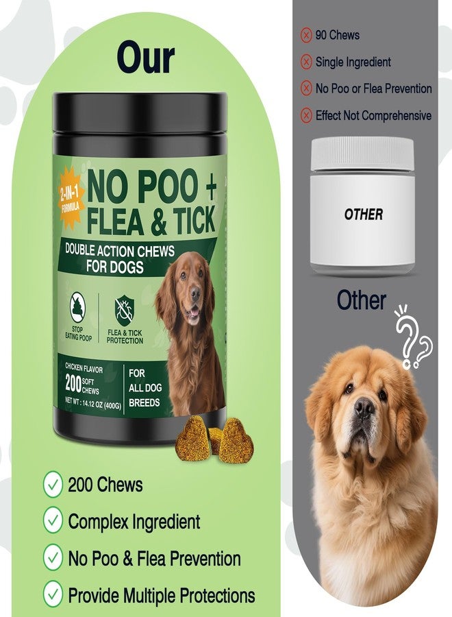 NEXZL 200 Chews Flea and Tick Prevention Chews-No Poo Chew for Dogs-2 in 1 Control Coprophagia & Flea Tick Supplement-Natural Soft Treats Deterrent Eat Poop with Digestive Enzymes Probiotics-Chicken - Image 5