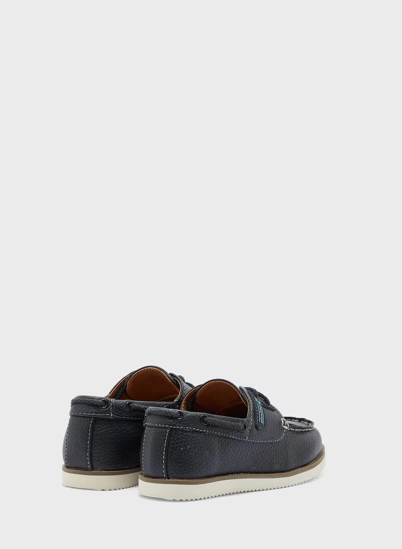 RIVER ISLAND Kids Patched Boat Shoe
